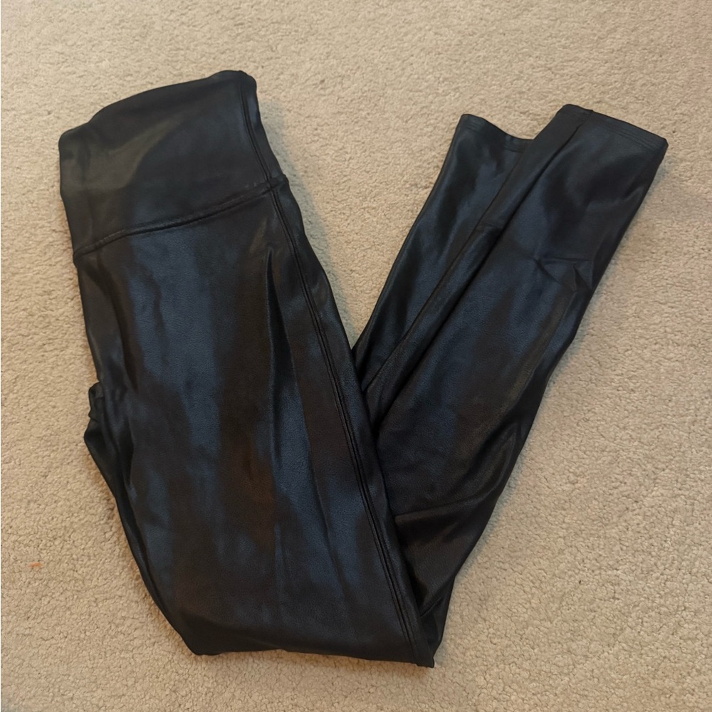 SPANX faux leather black leggings